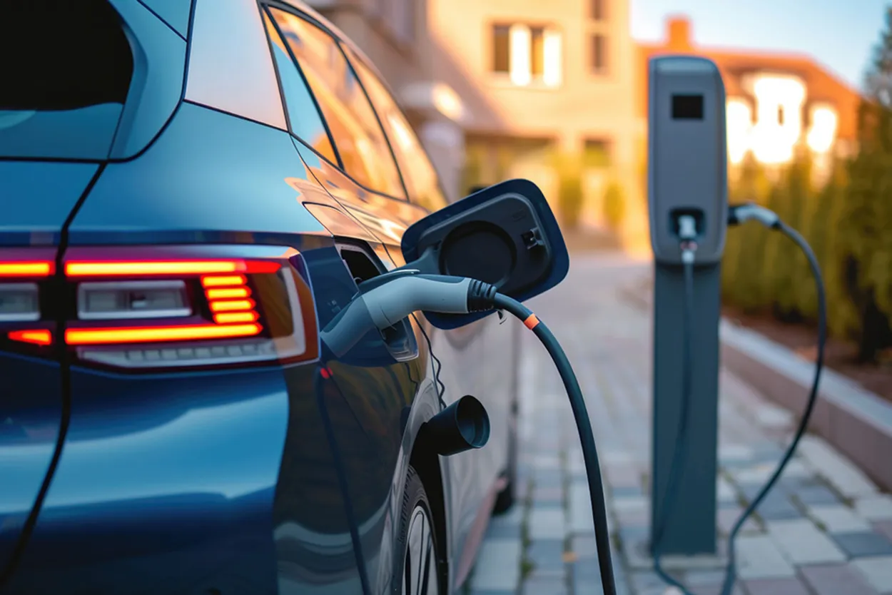 Wallbox für Elektroauto in einer Garage